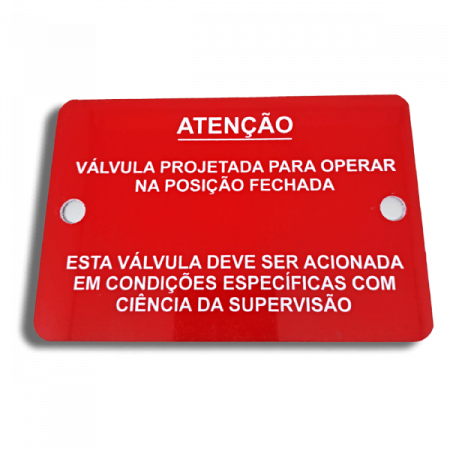 Placa de aviso em PVC | R. S. de Paula
